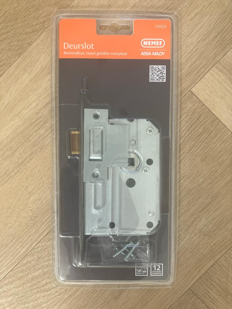 6 x NEMEF ASSA ABLOY 1255/3 Deurslot binnendeur zwart gelakt, Ophalen of Verzenden, Nieuw, IJzer, Slot