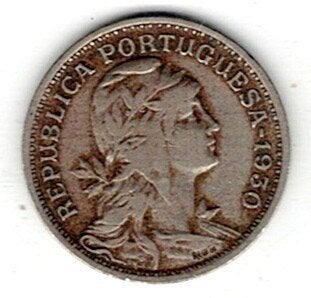 26-1273 Portugal 50 centavos 1930, Ophalen of Verzenden, Overige landen, Losse munt
