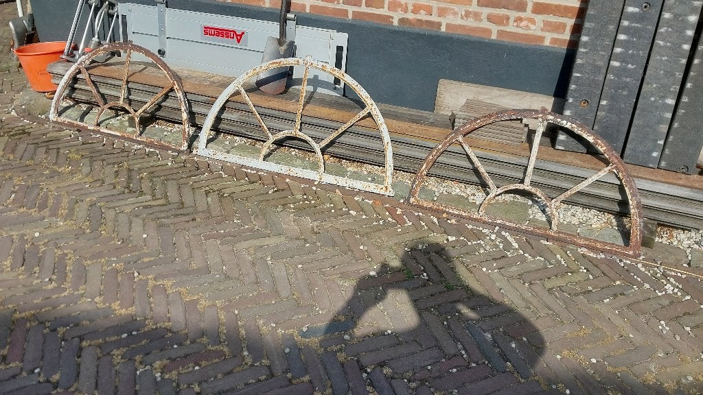 3 stalramen halfrond ( oud ), Gebruikt, Minder dan 80 cm, 80 tot 120 cm, Overige typen