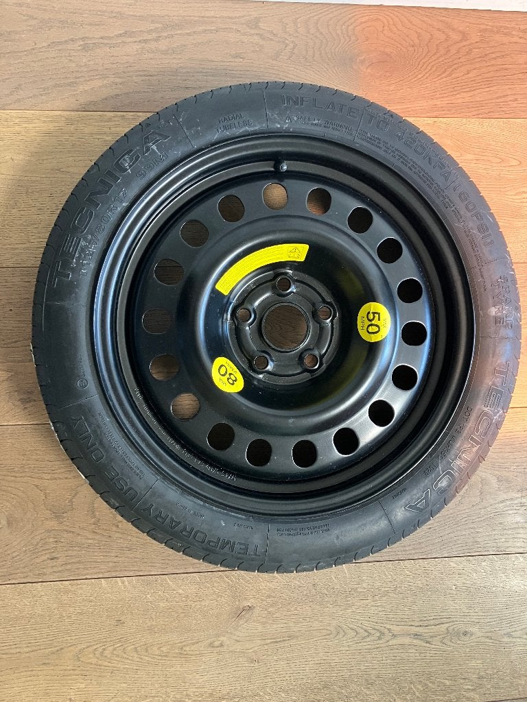 Nieuwe thuiskomer/reservewiel met krik en gereedschapset, Ophalen, Banden en Velgen, Nieuw, 17 inch