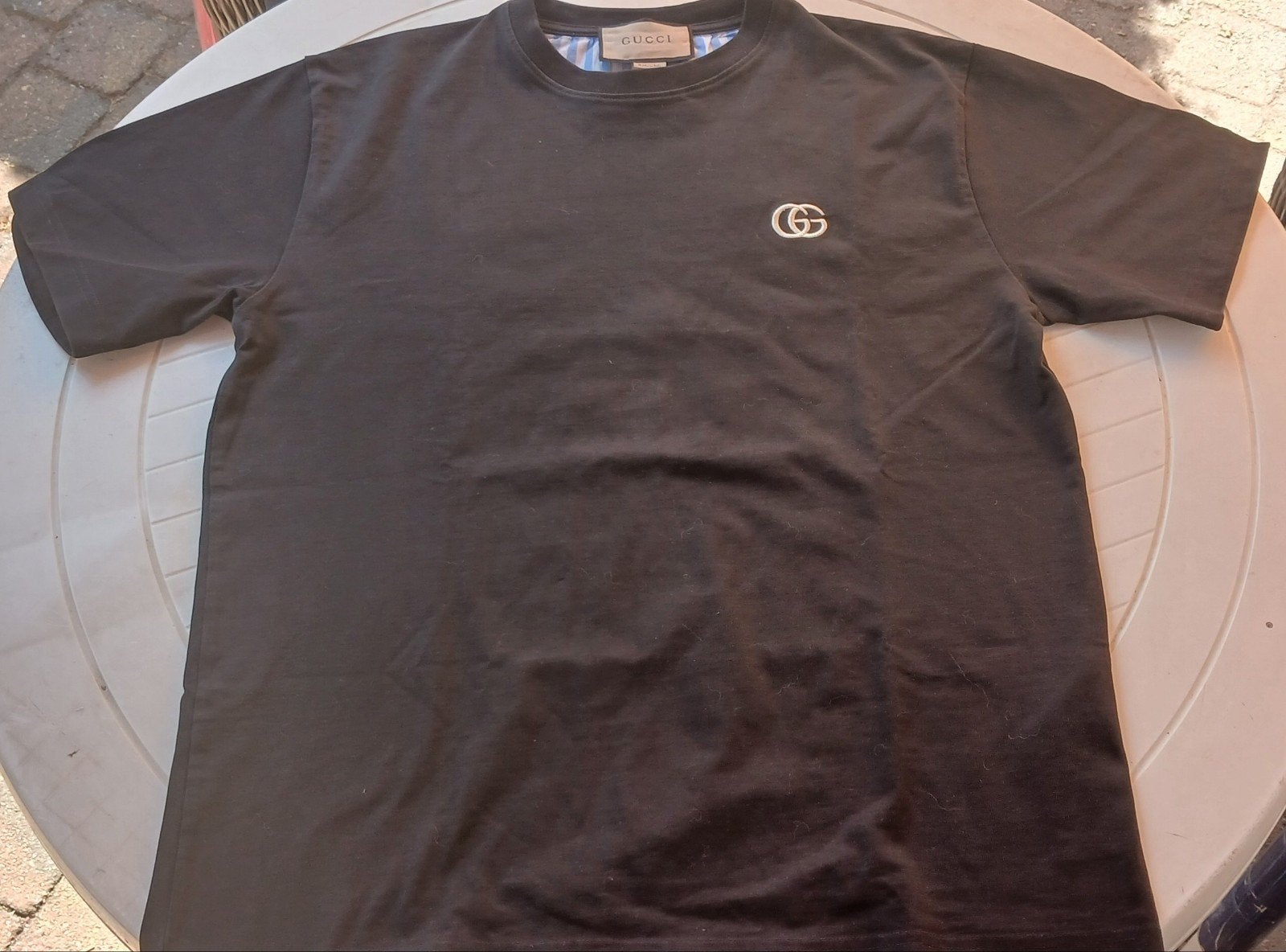Gucci Orgasmique Embroidered GG T-Shirt – Black – Size M, Maat 48/50 (M), Zwart, Ophalen of Verzenden, Zo goed als nieuw