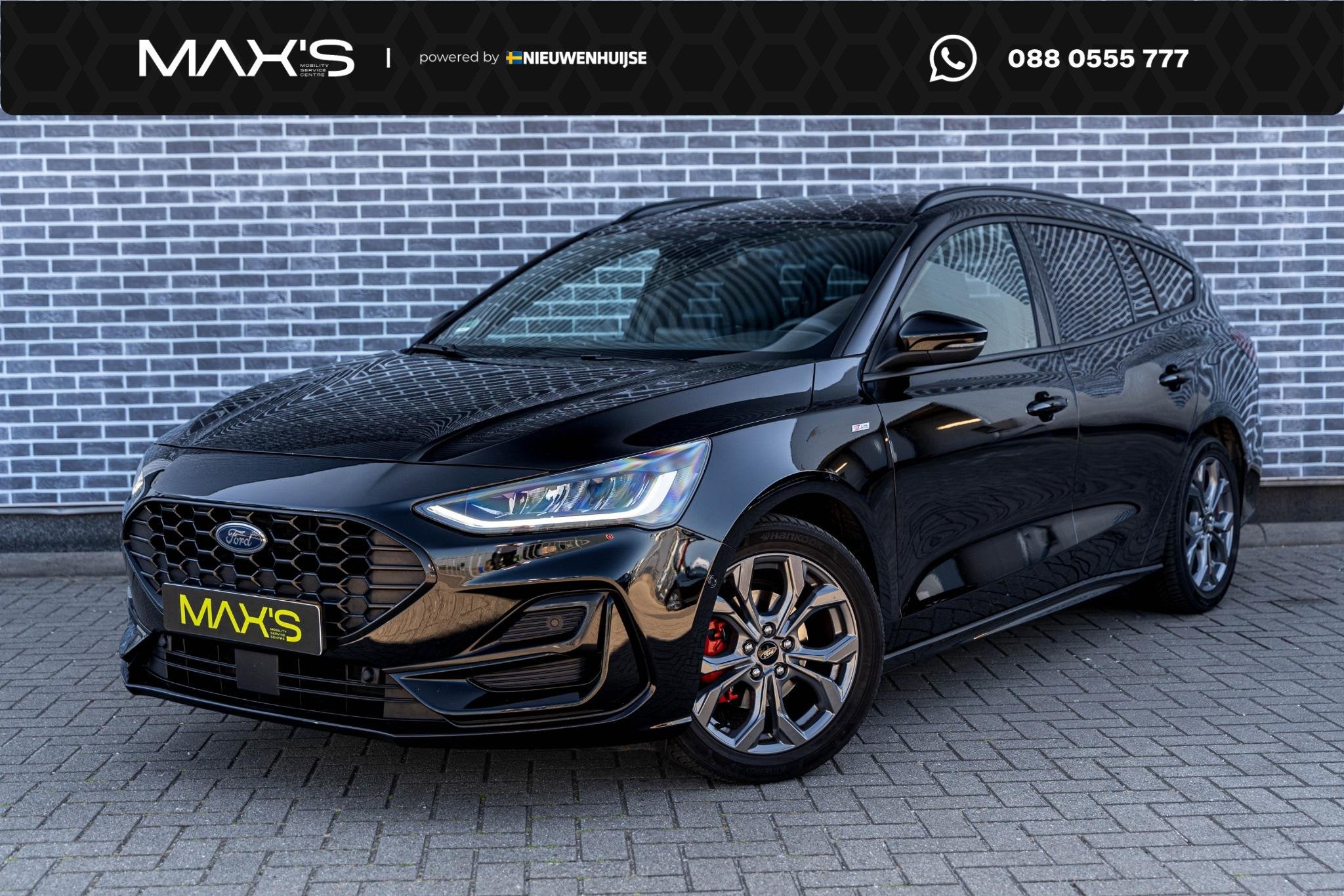 Ford Focus Wagon 1.0 EcoBoost Hybrid ST Line, Auto's, Euro 6, Zwart, Origineel Nederlands, Handgeschakeld