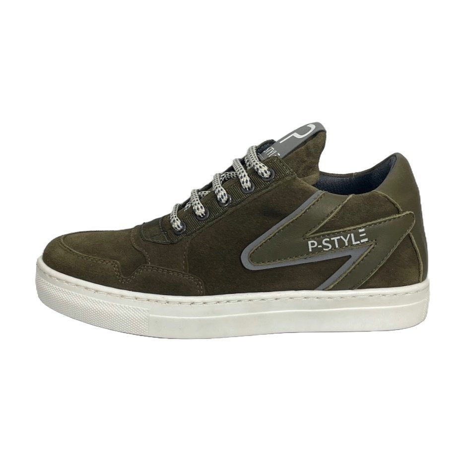 PIEDRO maat 34 lerensneaker olijf-groen - gratis verzenden, PIEDRO, Verzenden, Schoenen, Nieuw