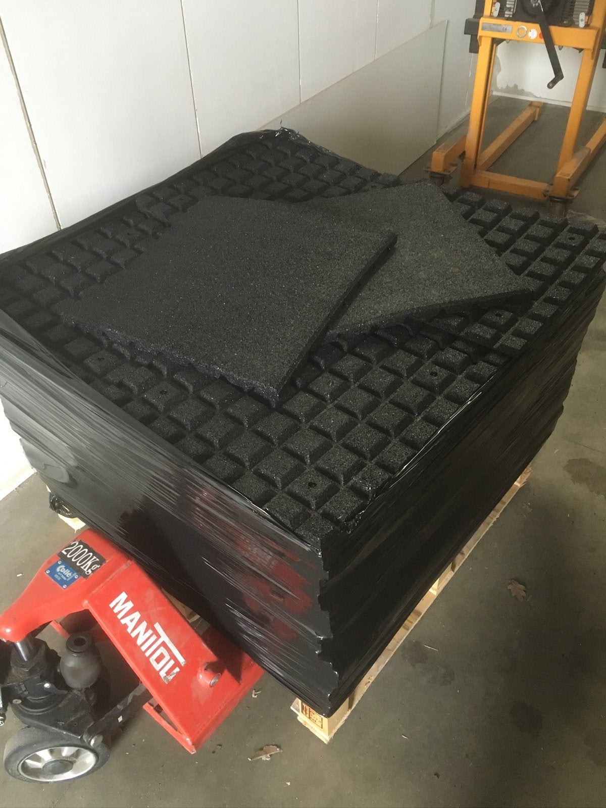 Nieuwe rubberen tegels speel tuin terras 50x50 2,5 zwart, Ophalen of Verzenden