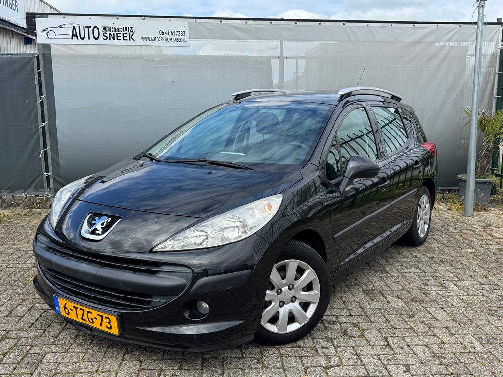 Peugeot 207 SW 1.4 VTi X-line - NWE APK - Airco - Pano, Stof, Gebruikt, Zwart, Zwart
