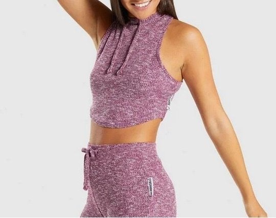 Slounge crop top & joggers (Gymshark), Nieuw, Ophalen of Verzenden, Fitness of Aerobics, Roze