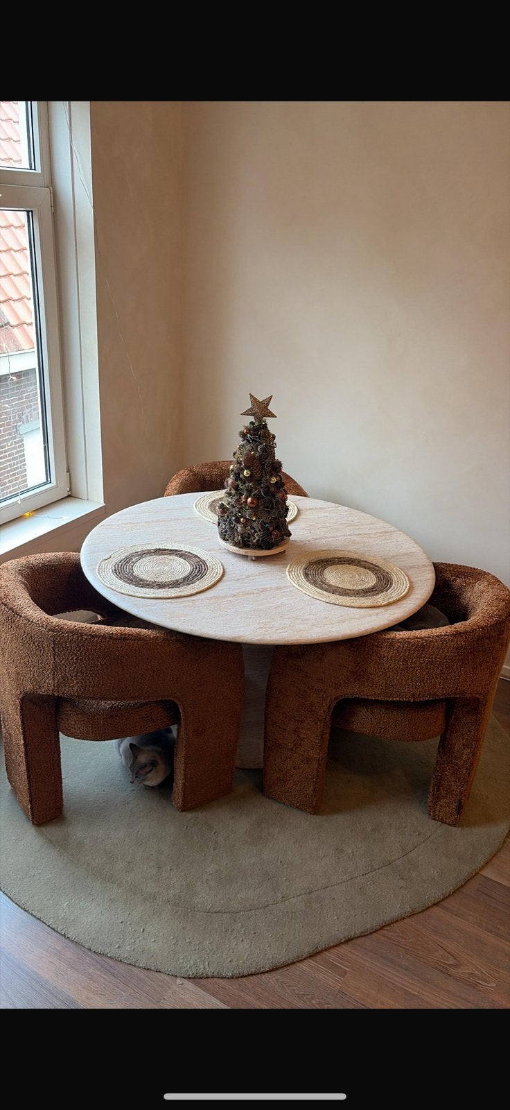 Ronde eettafel, Ophalen, Overige materialen, Rond, Zo goed als nieuw