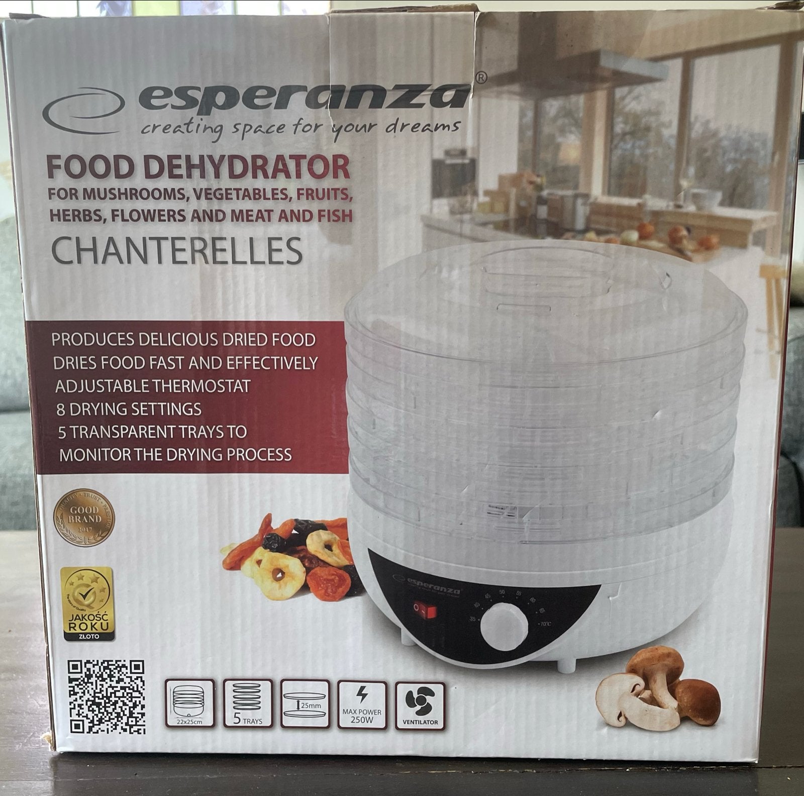 Esperanza Voedseldroger/Food Dehydrator - Zo goed als nieuw, Ophalen, Overige typen, Kunststof, Zo goed als nieuw