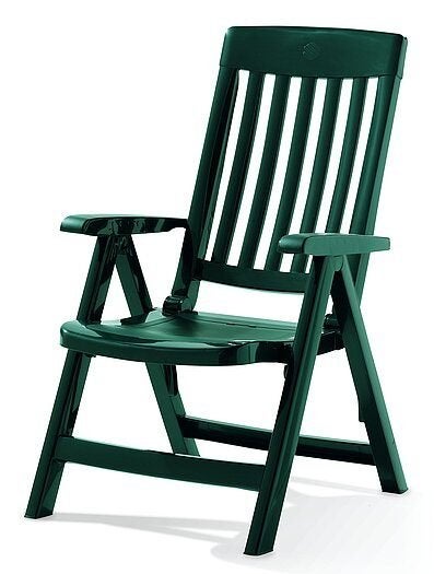 Tuinstoel Sieger Palma Groen, Ophalen, Nieuw, Kunststof, Verstelbaar