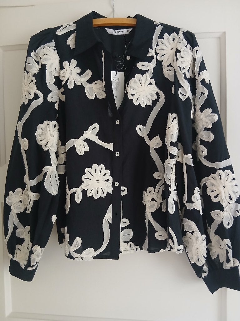 Blouse  Nieuw Summum mt 34 = mt 36, Summum, Zwart, Nieuw, Ophalen of Verzenden