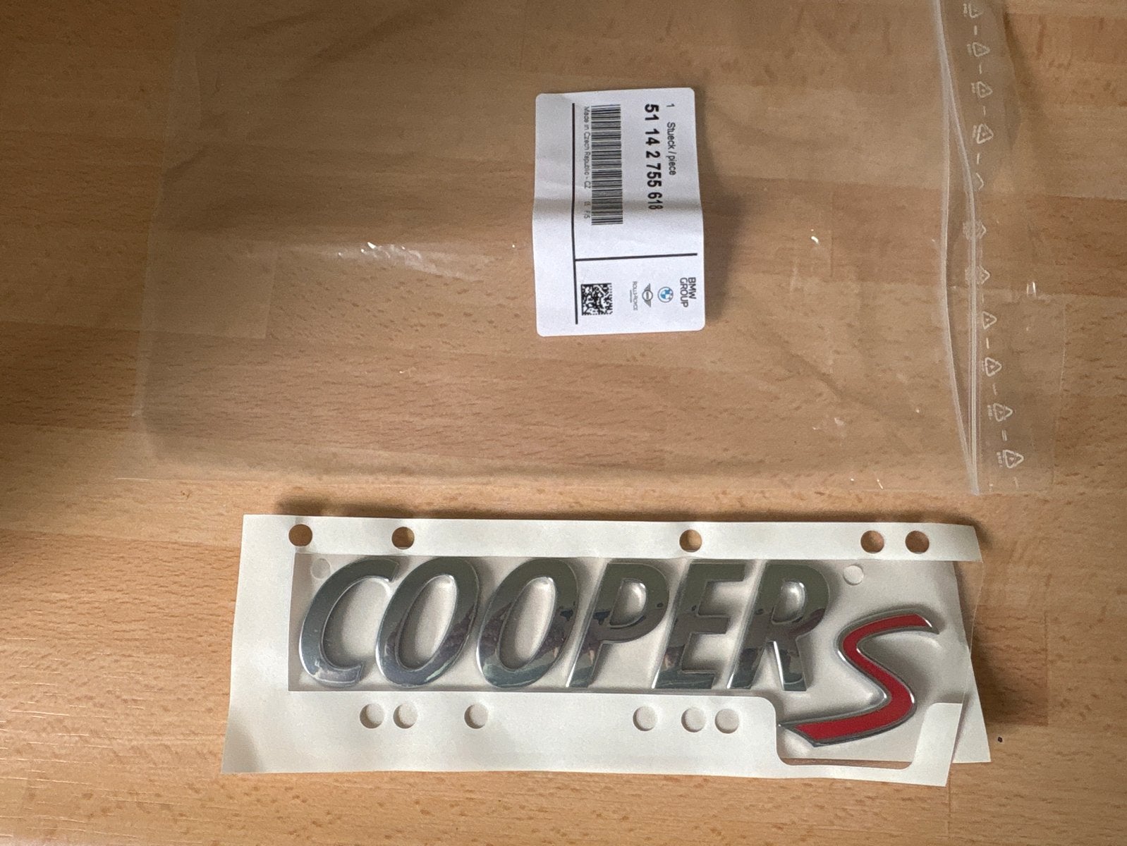 Mini Cooper S Origineel Embleem - Nieuw, Auto-onderdelen, Ophalen of Verzenden, Nieuw, Mini