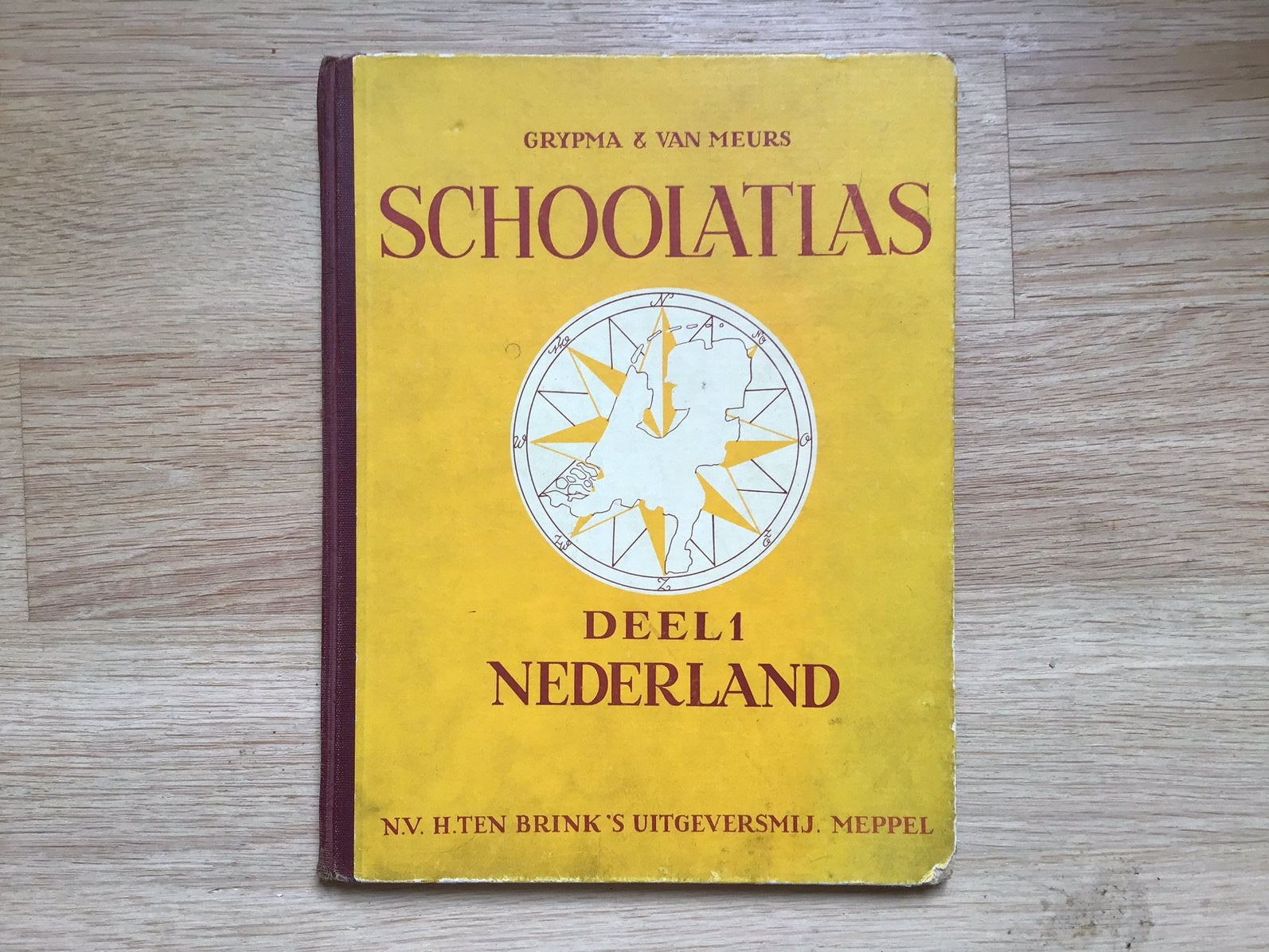 Vintage Grypma & Van Meurs Schoolatlas Deel 1: Nederland, Ophalen of Verzenden, 1800 tot 2000, Nederland, Landkaart