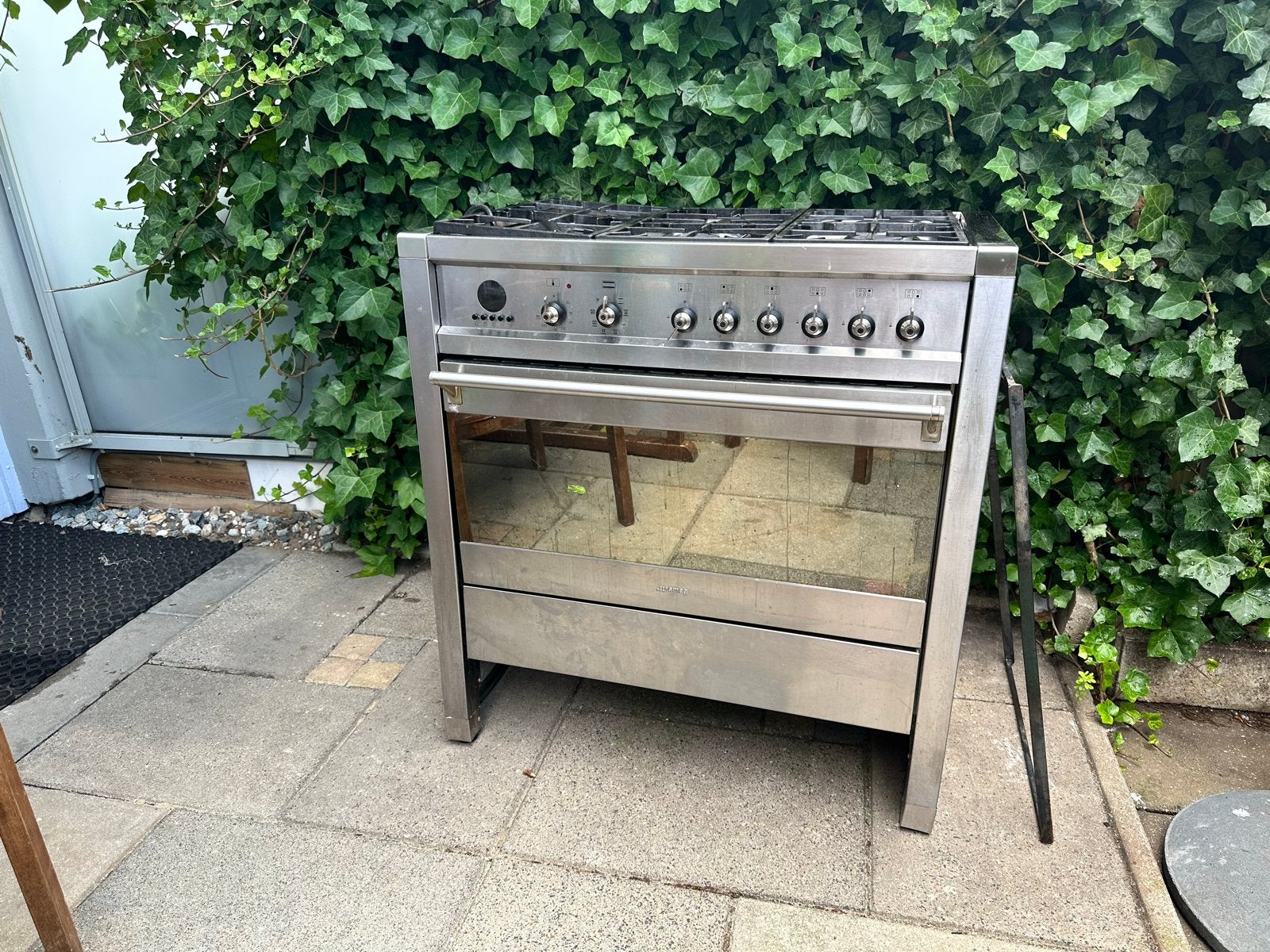 Smeg Fornuis met Gas Kookplaat en Oven, Ophalen, Gebruikt, 60 cm of meer, Grill