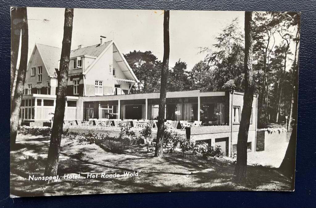 ansichtkaart van Nunspeet ; " Hotel Het Roode Wold "., Verzenden, 1960 tot 1980, Gelderland