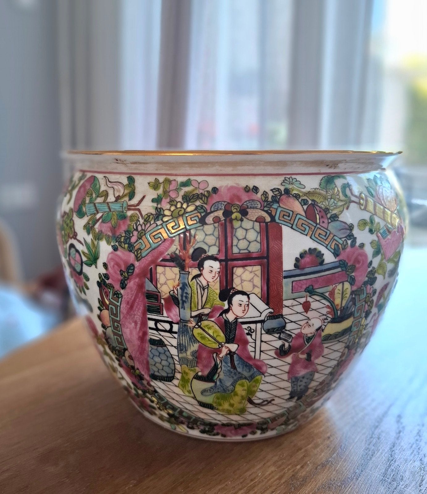 Antieke Chinese vissen kom familie rose stijl, Antiek en Kunst, Ophalen of Verzenden