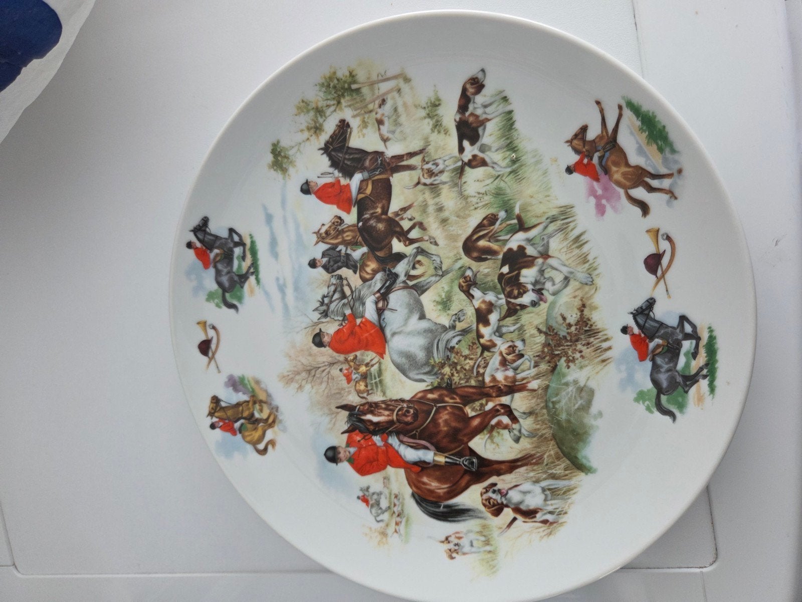 bord met jachttafereel, Antiek en Kunst, Ophalen