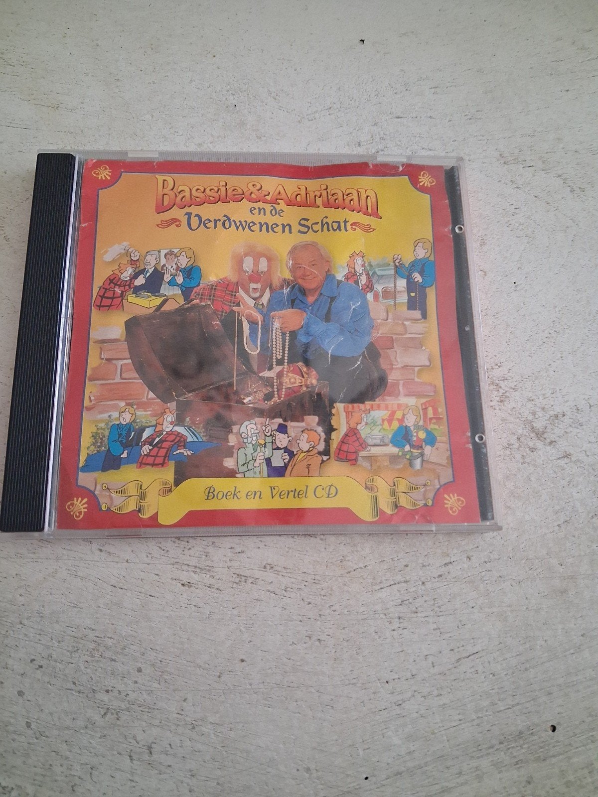 Bassie & adriaan en de verdwenen schat Boek en vertel cd, Cd's en Dvd's, Cd's | Kinderen en Jeugd, Ophalen, Gebruikt