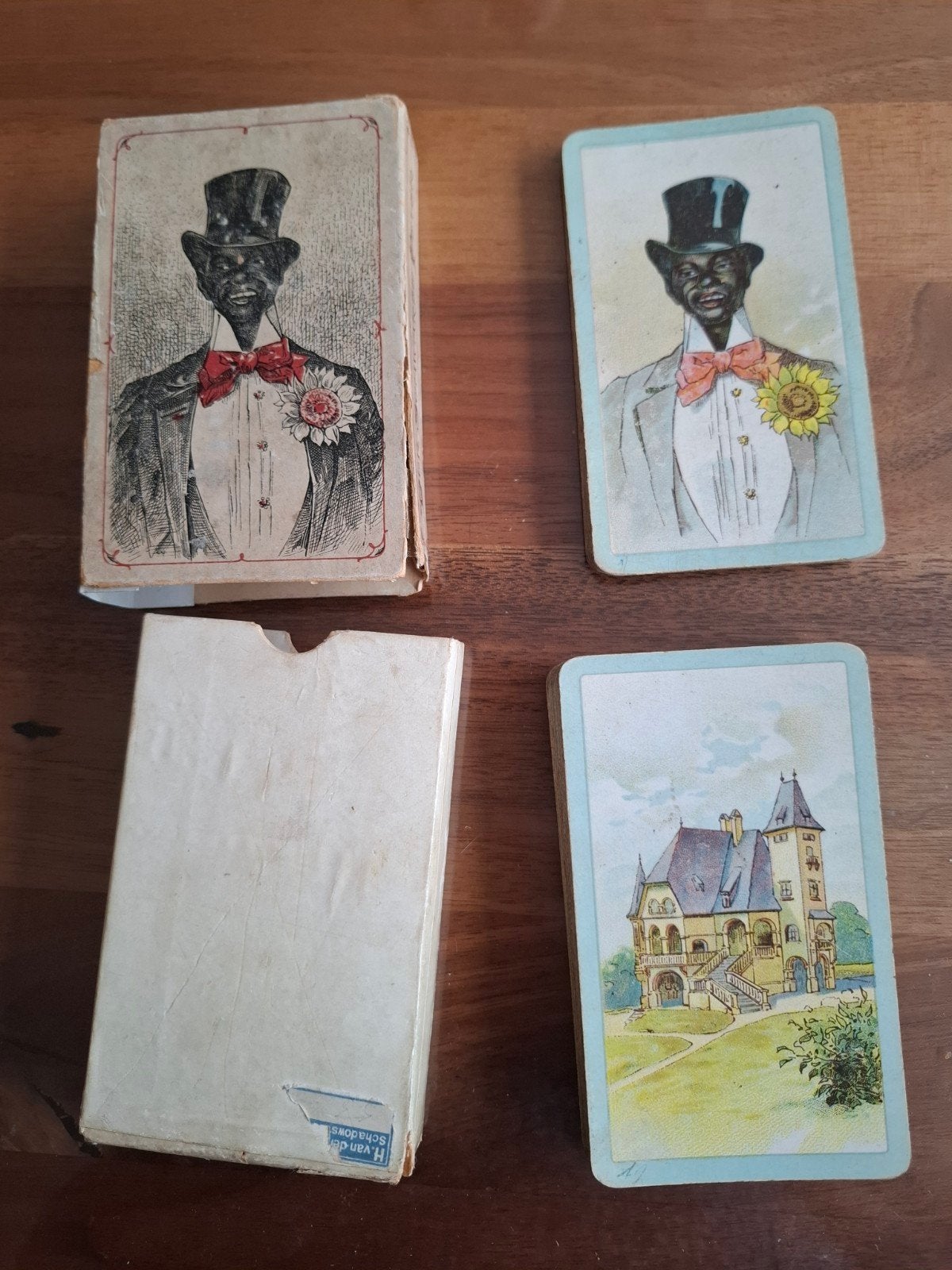 Antiek Zwarte Piet Kwartetspel - H. van de Schadoes, Verzamelen, Ophalen of Verzenden, Gebruikt, Kwartet(ten)