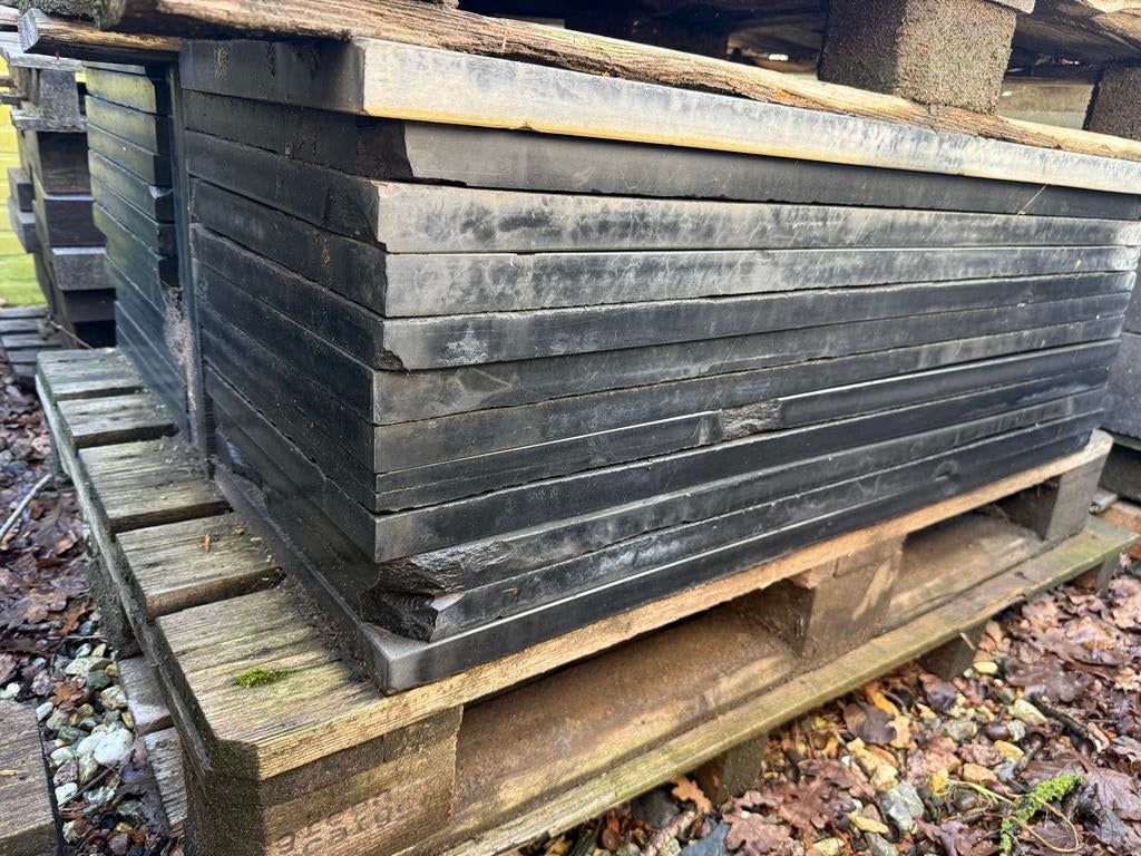 Vijverrand Leisteen Geschuurd 3x30x100, Ophalen, Gebruikt, 25 cm of meer, Biels
