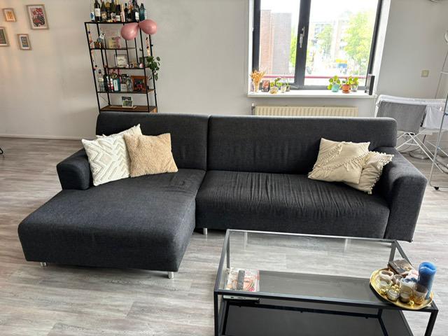Hoekbank (chaise longue) donkergrijs, Ophalen, Zo goed als nieuw