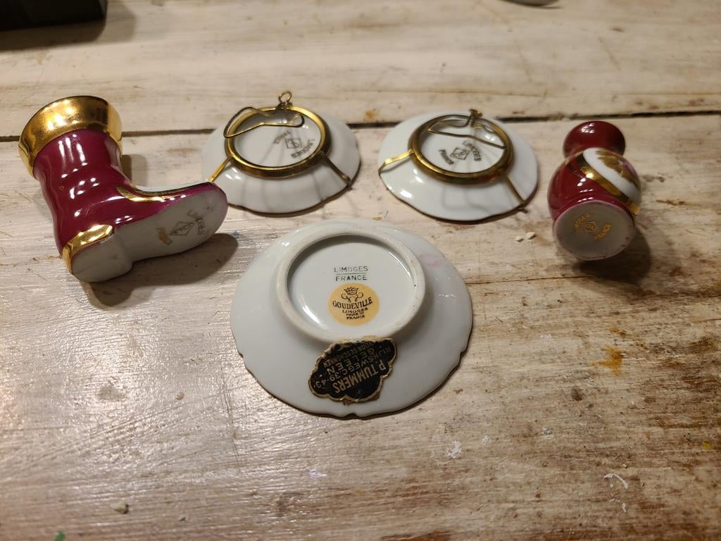 Vintage Limoges Porselein Miniatuur Set - Frankrijk, Antiek en Kunst, Antiek | Porselein, Ophalen of Verzenden