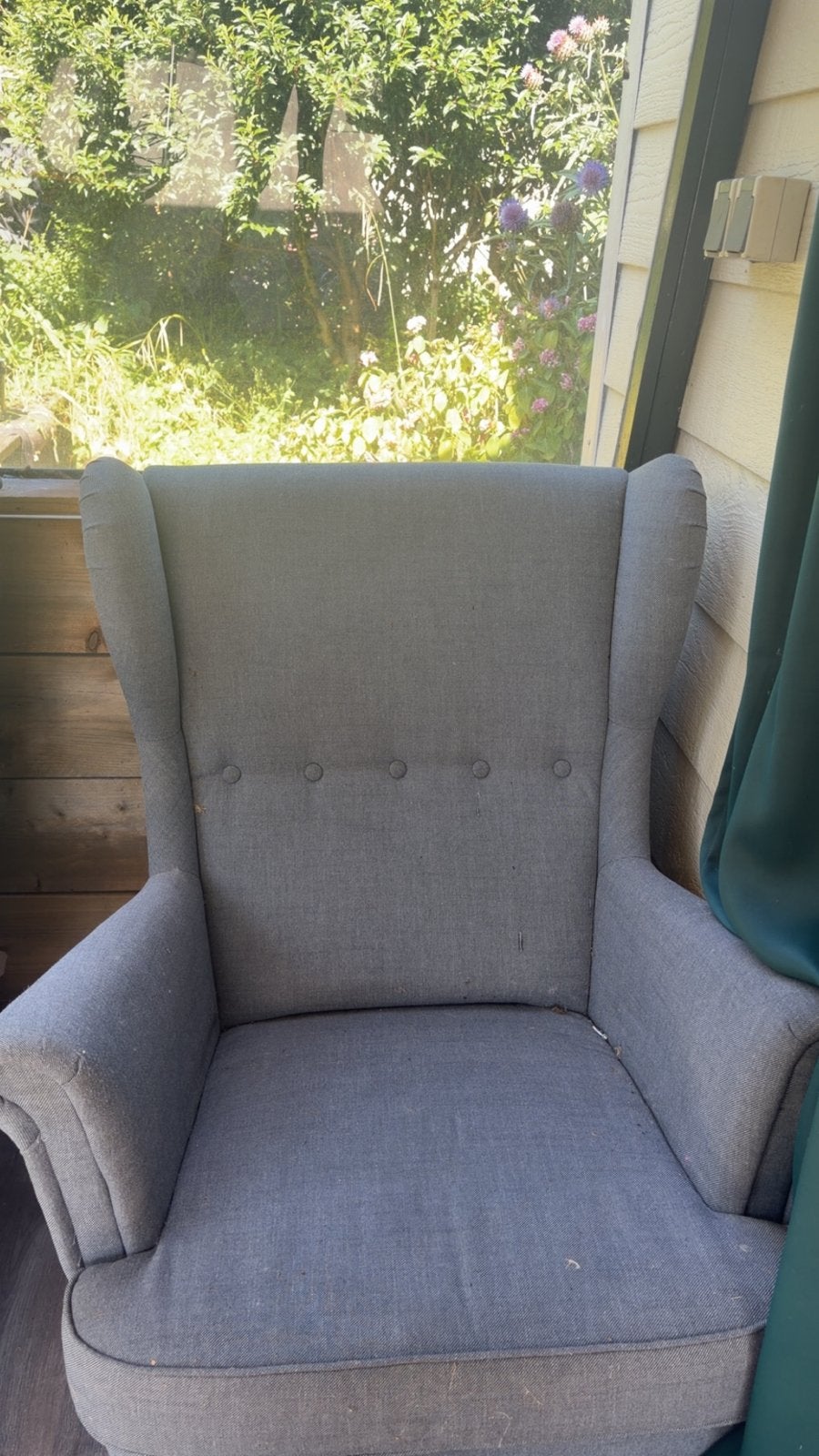 Comfortabele grijze fauteuil - Zo goed als nieuw, Huis en Inrichting, Fauteuils, 75 tot 100 cm, Ophalen of Verzenden, Zo goed als nieuw
