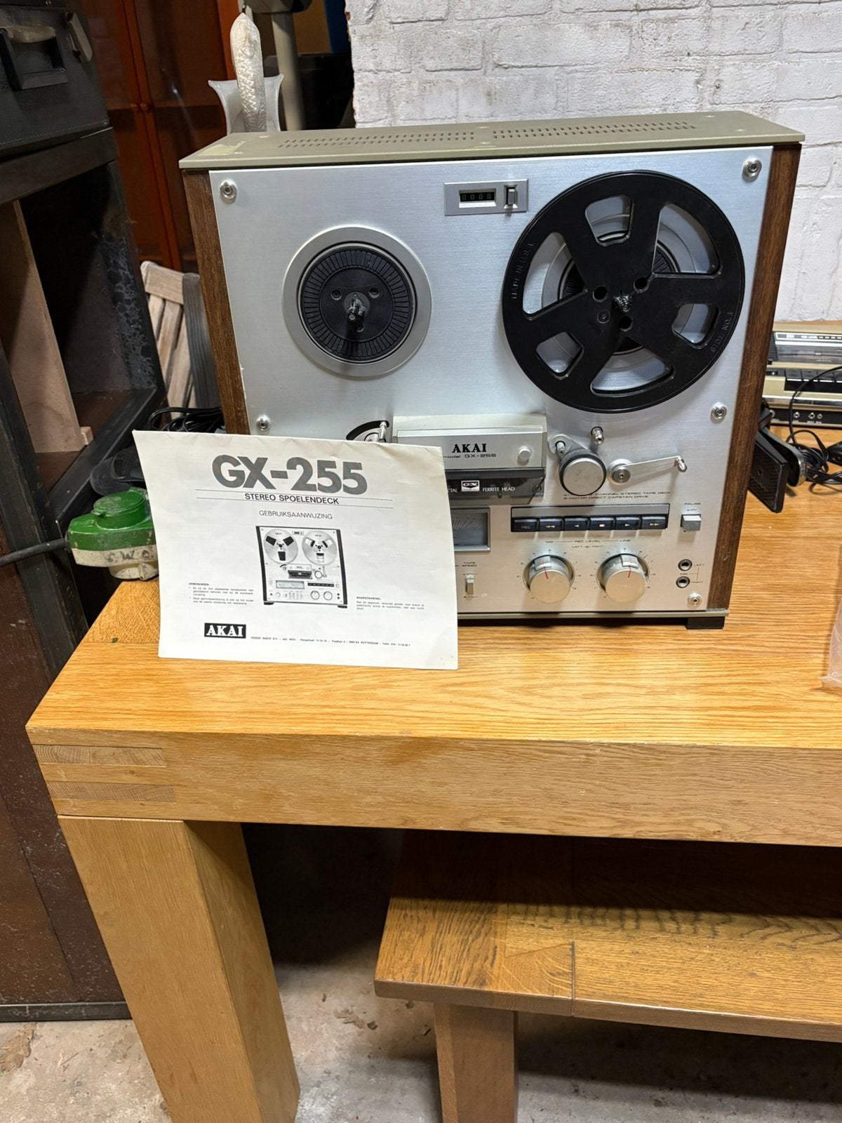 Akai GX-255 vintage bandrecorder met handleiding, Audio, Tv en Foto, Ophalen of Verzenden, ., ., .