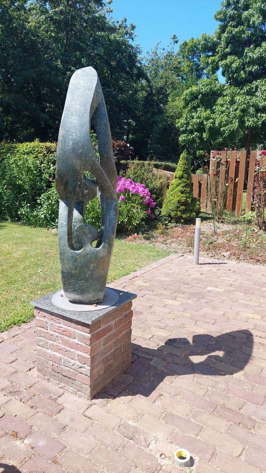 Abstract Serpentijn Beeld - 135cm Hoog, Antiek en Kunst, Kunst | Beelden en Houtsnijwerken, Beeld, Steen of Keramiek, Abstract