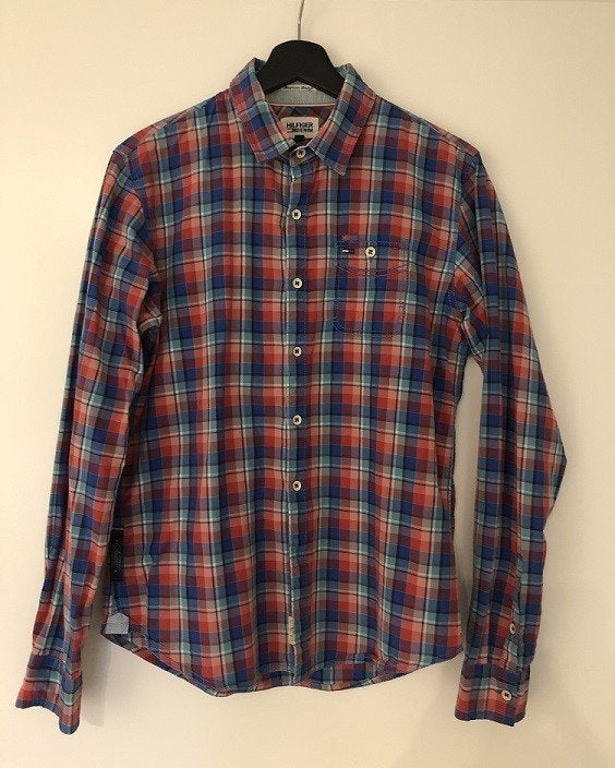 Tommy Hilfiger Denim overhemd - blouse (maat S), Ophalen of Verzenden, Gedragen, Overige kleuren, Halswijdte 38 (S) of kleiner