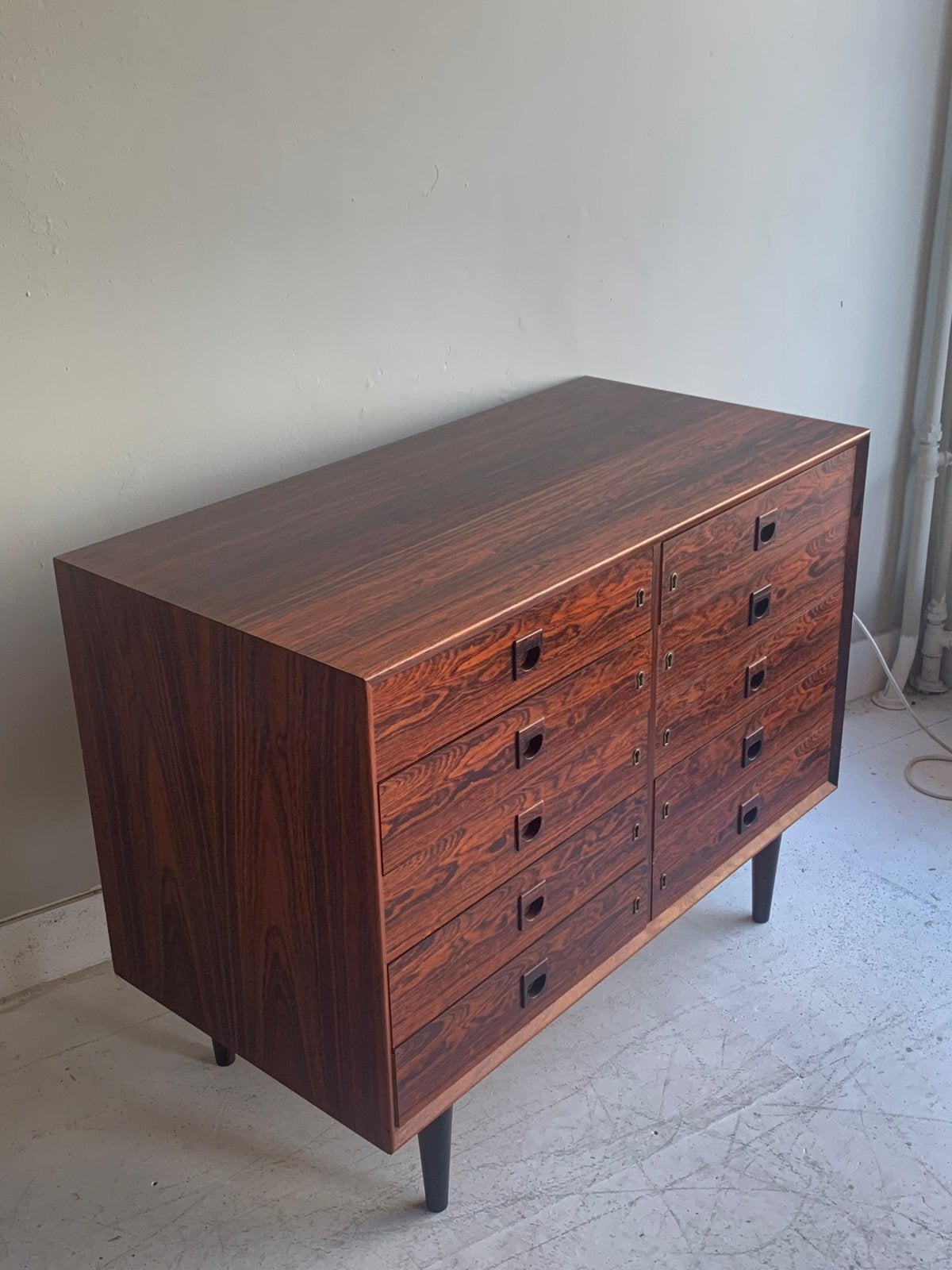 Vintage palissander ladekast, Deens design., Ophalen, Gebruikt, 50 tot 100 cm, Minder dan 100 cm