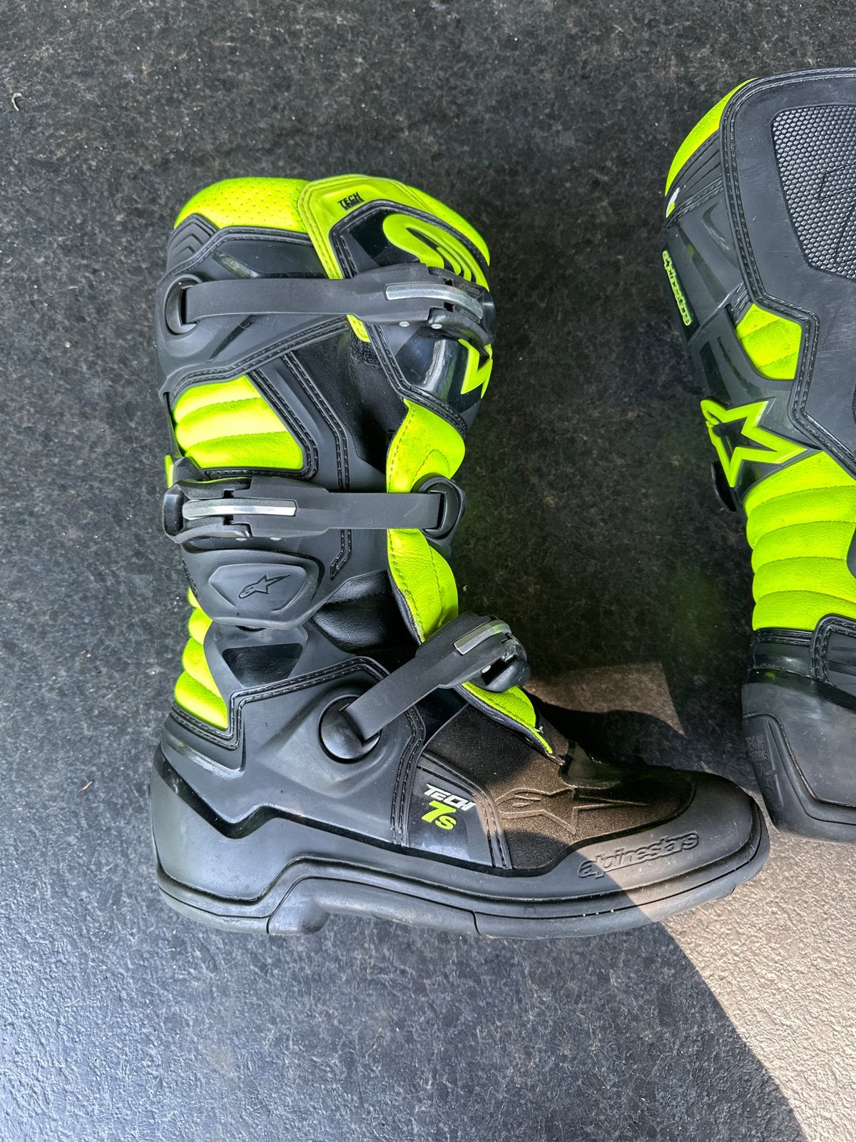 Opvallende Alpinestars Tech 7s motorcross laarzen maat 39, Motoren, Kleding | Motorkleding, Verzenden, Tweedehands, Heren, Laarzen