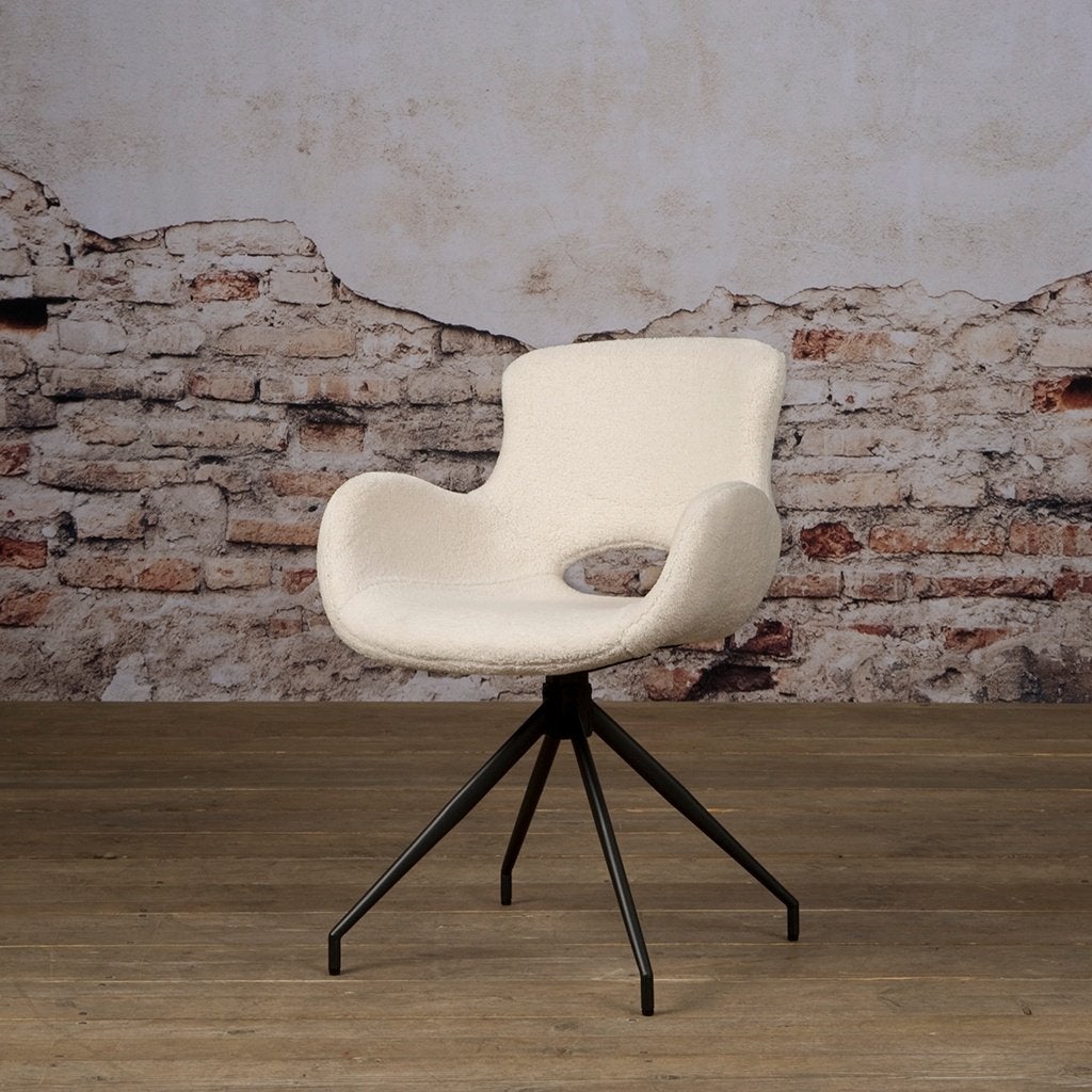 *ACTIE* Eetkamerstoel Campo Wit Taupe Bruin €169 NU €99 (10), Nieuw, Ophalen of Verzenden, Stof, Vijf, Zes of meer stoelen
