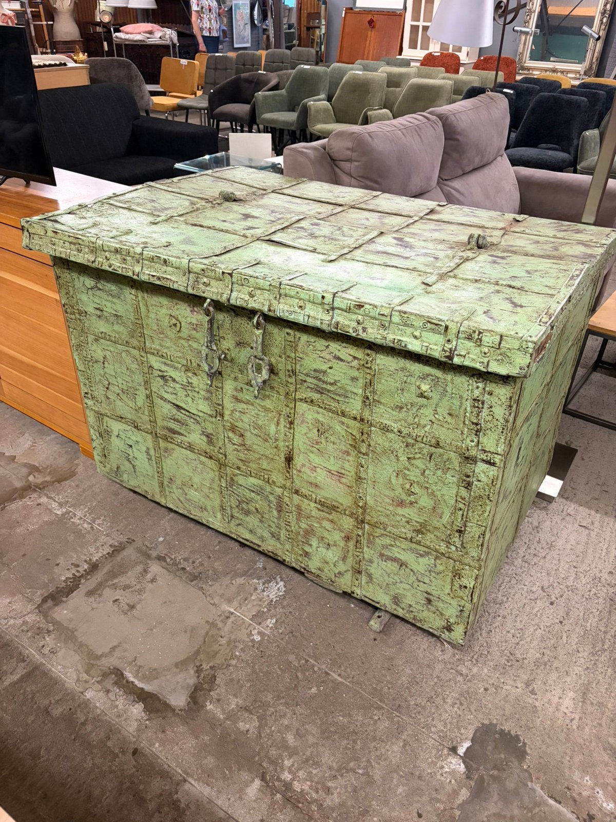 Grote houten kist, Ophalen, Minder dan 50 cm, ., Zo goed als nieuw