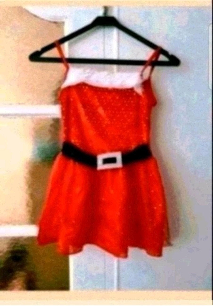 Kerst jurk met glitter maat 110-116, Kinderen en Baby's, Kinderkleding | Maat 110, Ophalen of Verzenden, Zo goed als nieuw, Meisje