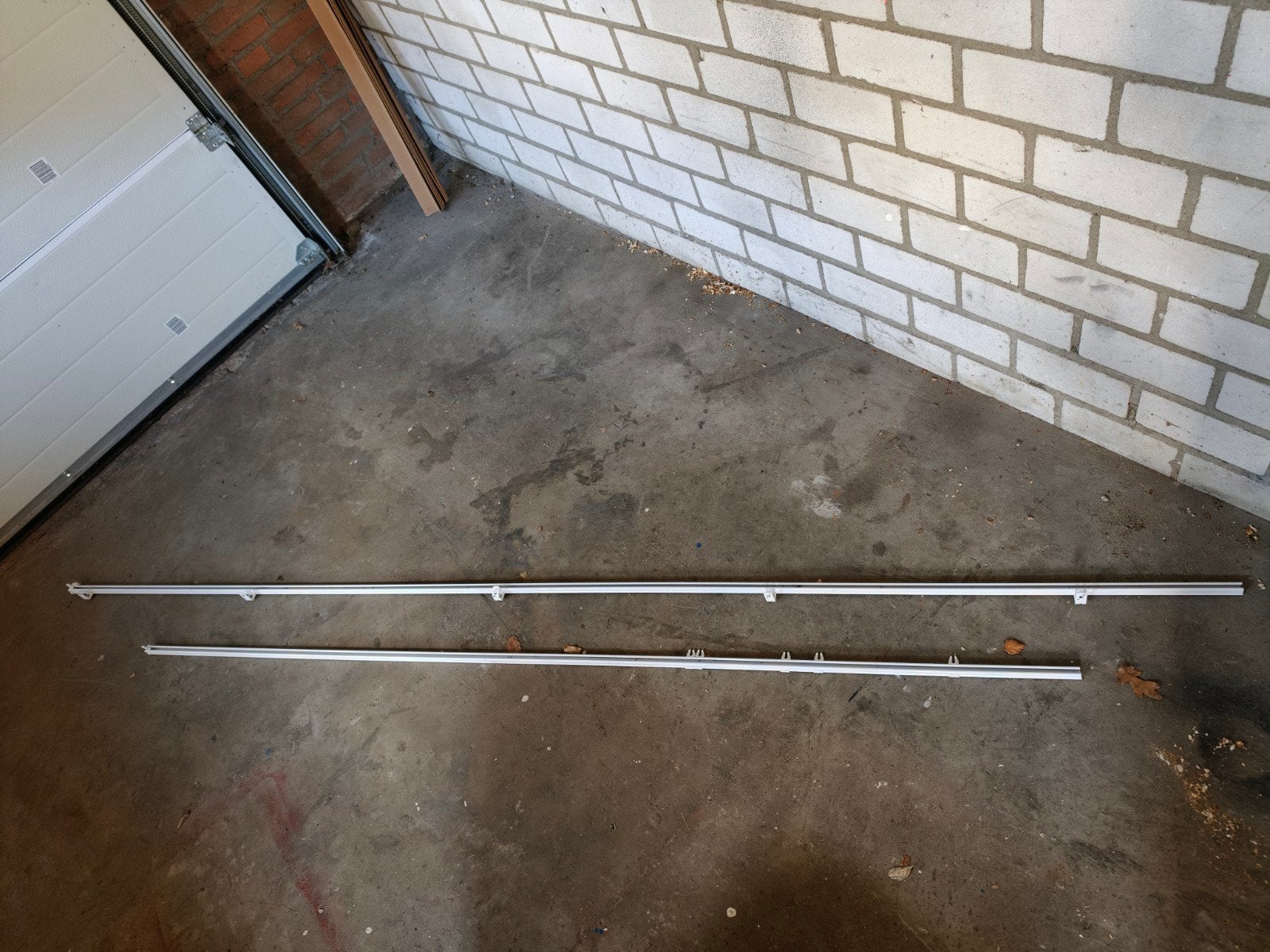Gordijn rails (208 & 271cm), Huis en Inrichting, Ophalen, Inclusief montageonderdelen, Gebruikt, Wit