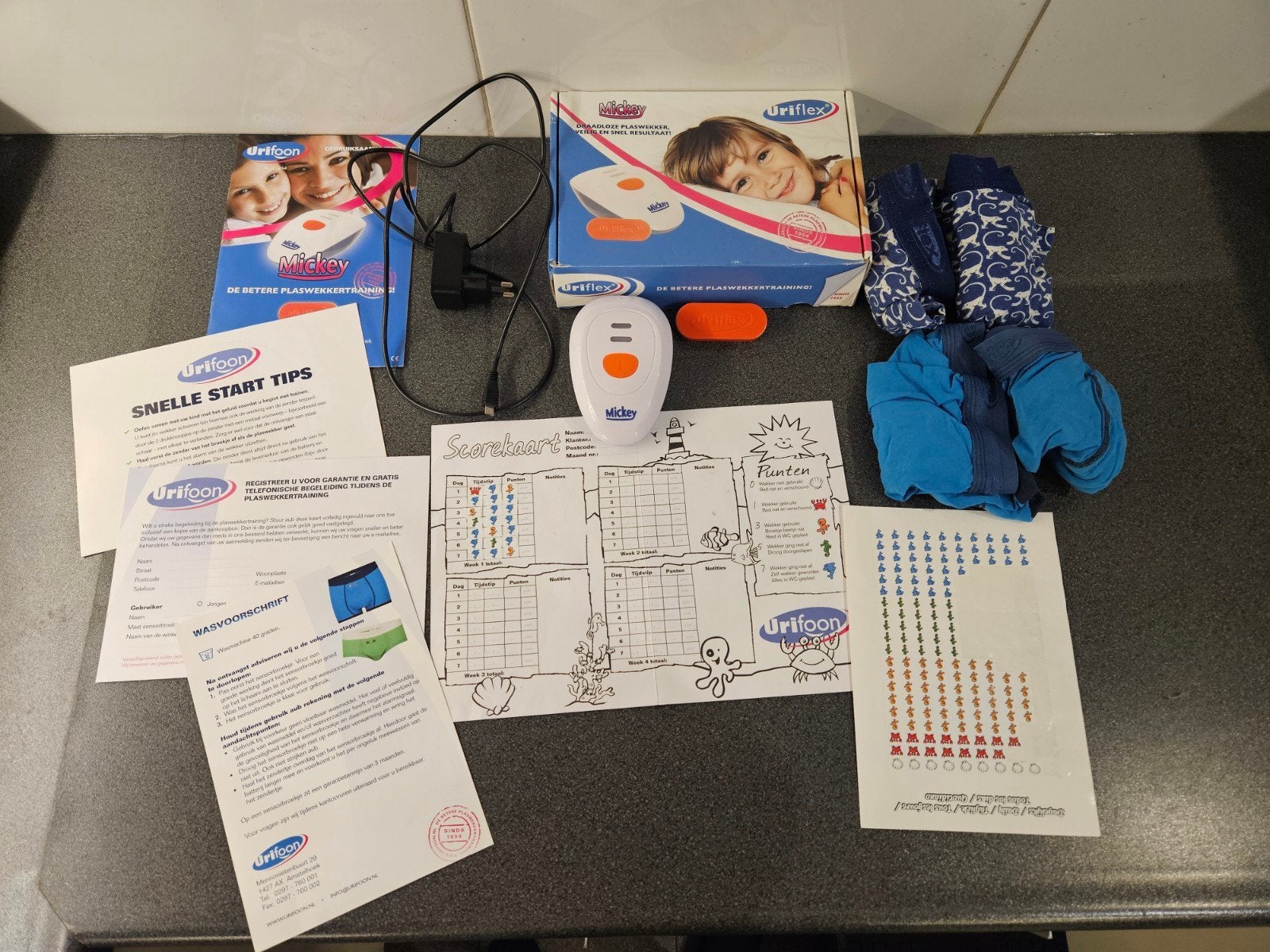 Uriflex plaswekker compleet, Ophalen of Verzenden, Gebruikt