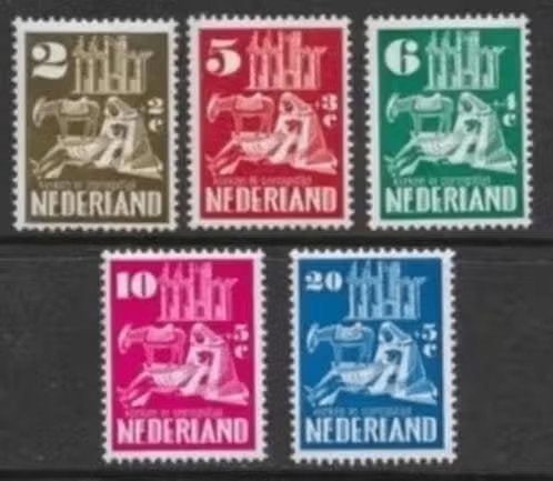 nederland nvph 556 t/m 560 (pf), Postzegels en Munten, Verzenden, Na 1940, Postfris