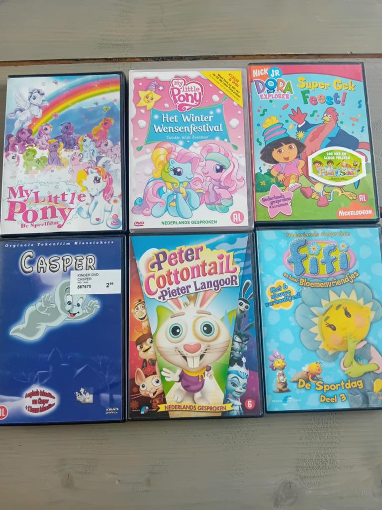 Diverse kinderfilms op DVD: 6 stuks, Gebruikt, Alle leeftijden, Overige genres, Ophalen of Verzenden