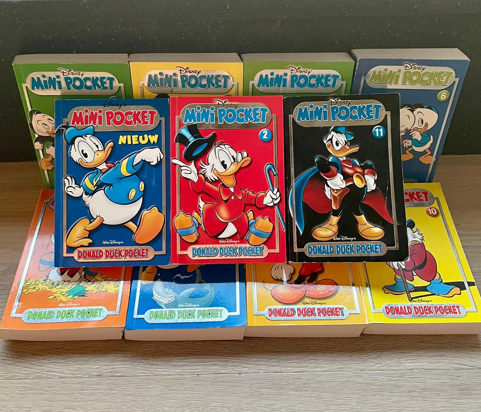 Prachtige complete set Donald Duck Mini Pockets 1 t/m 11!, Complete serie of reeks, Ophalen of Verzenden, Zo goed als nieuw, Donald Duck