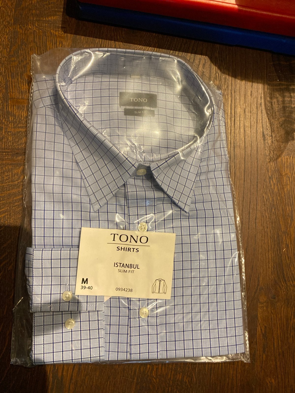 Tono Slim Fit overhemd, maat M (39-40), Ophalen of Verzenden, Nieuw, Blauw, Halswijdte 39/40 (M)