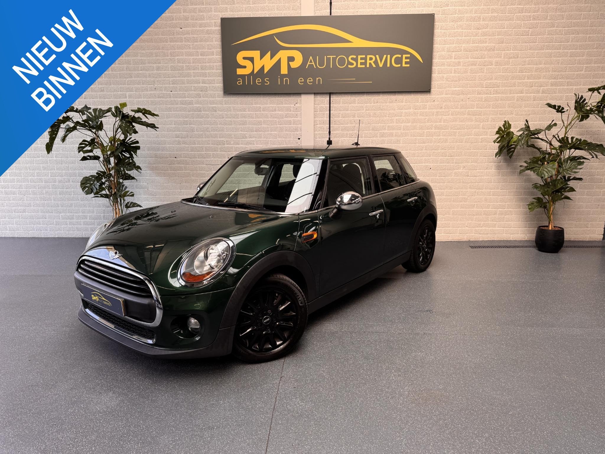 MINI 5-Deurs 1.5 One Salt Business | British Racing Green |, Auto's, Mini, Stof, Gebruikt, 49 €/maand, Bedrijf