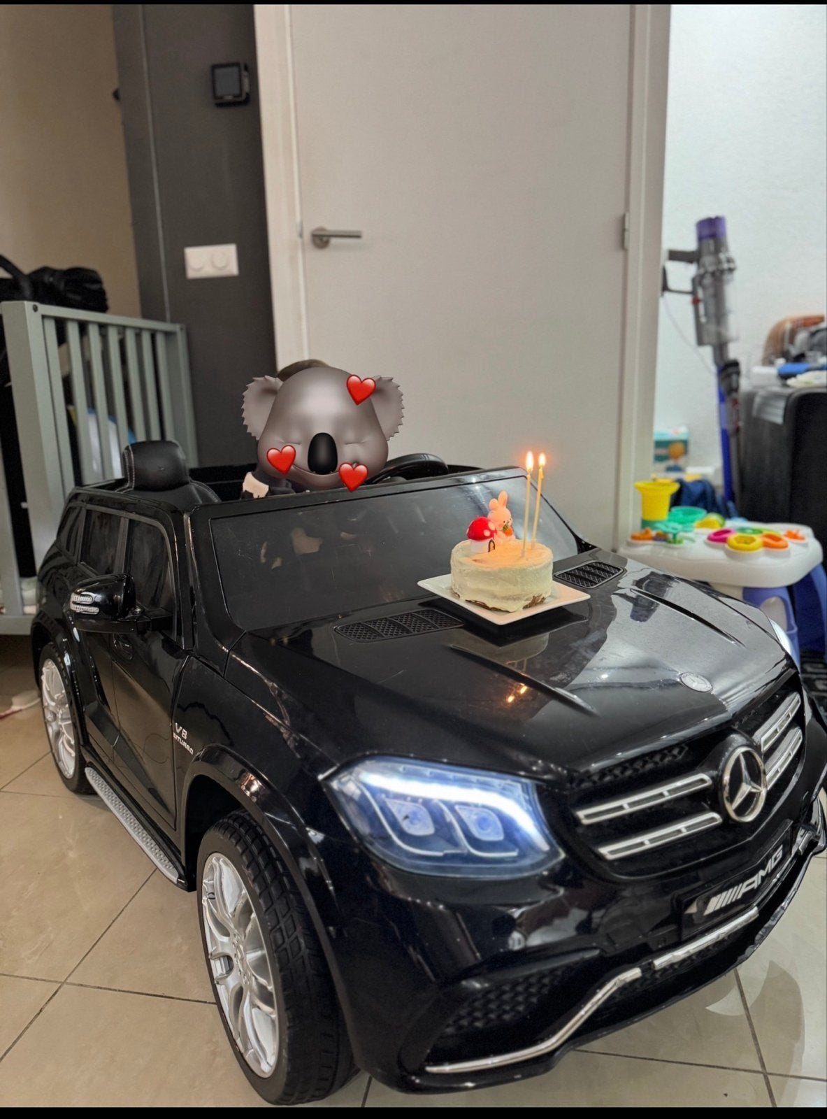 Mercedes elektrische kinderauto - mist zijspiegel, Ophalen, Gebruikt
