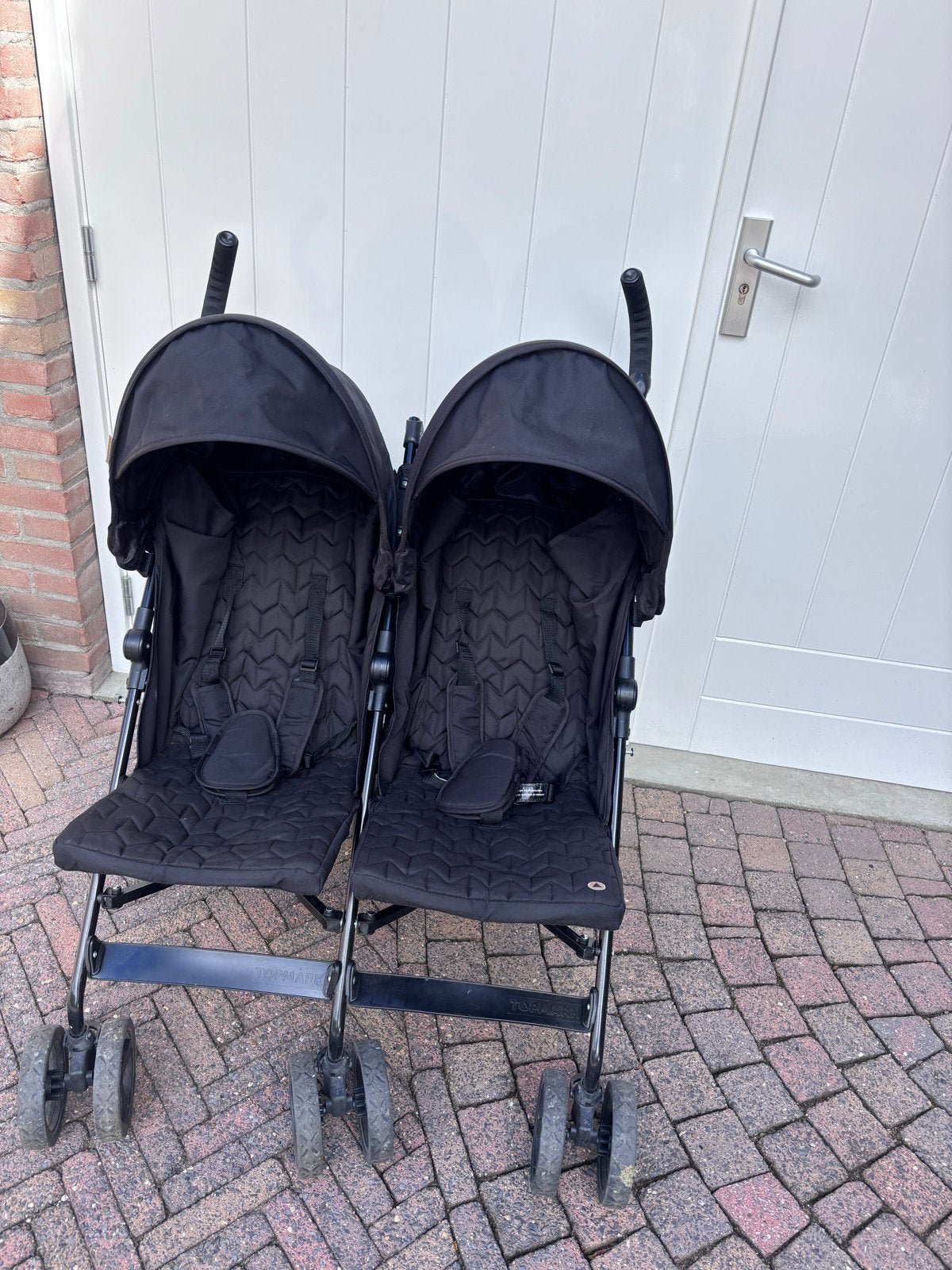 Topmerk Tweeling Buggy Compleet met Regenhoes, Kinderen en Baby's, Buggy's, Ophalen of Verzenden, Gebruikt, Overige merken, Duomodel