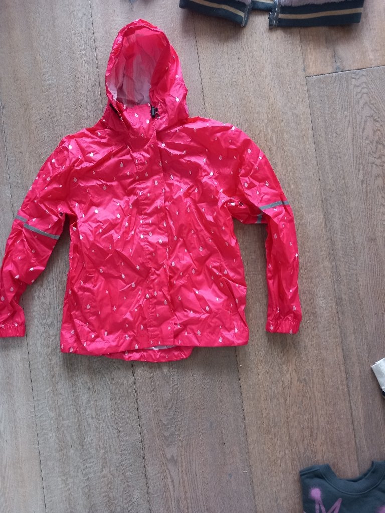 Regenjas meisje roze 146/152 zgan Hema, Ophalen of Verzenden, Zo goed als nieuw, Regenjas