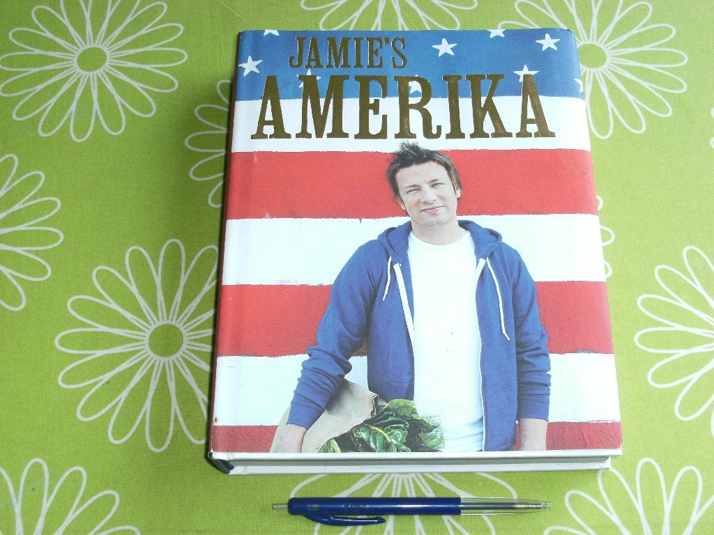 Jamie's Amerika - een fascinerende verzameling recepten, Ophalen of Verzenden, Zo goed als nieuw, Jamie Oliver, Hoofdgerechten