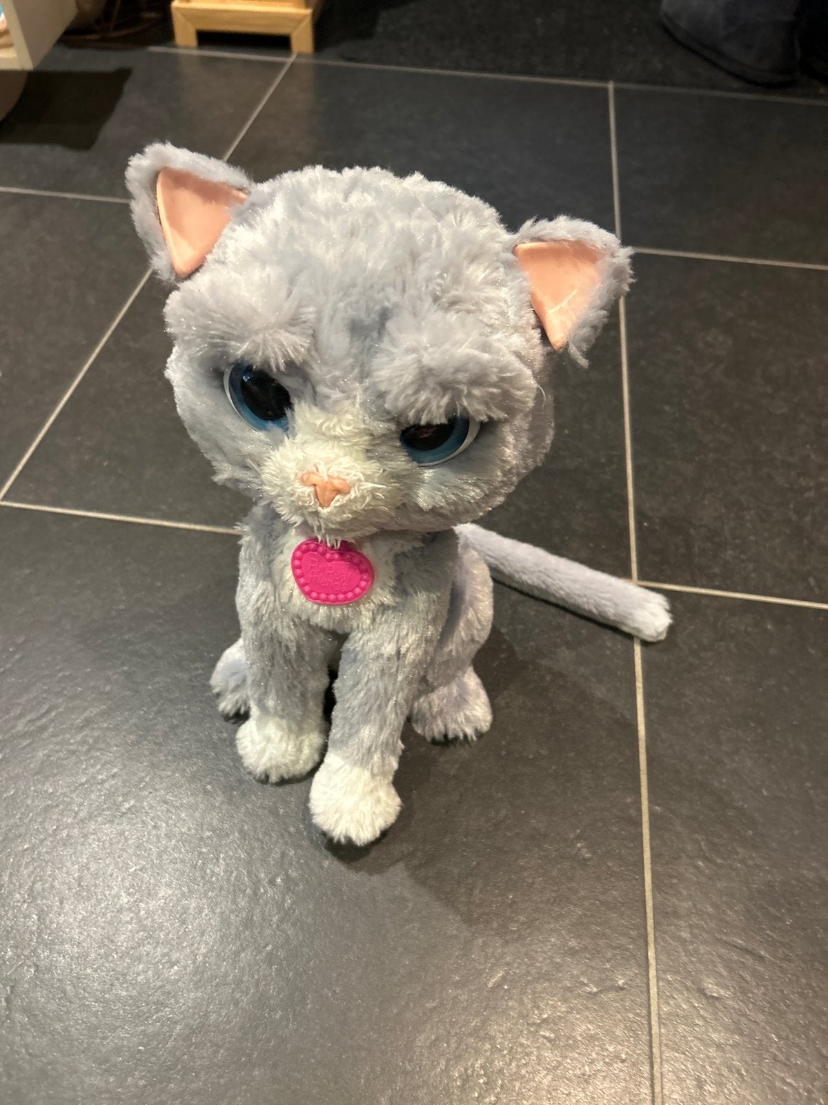 FurReal Friends Cuddles Mijn Kitten Knuffel, Overige merken, Overige karakters, Grijs, Ophalen of Verzenden