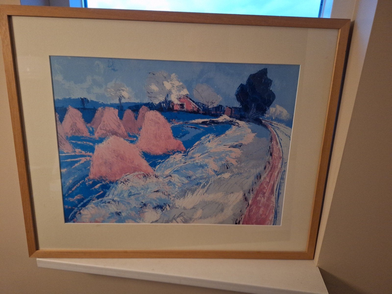 Groninger Ploeg - Jannes de Vries, Papier/karton, Zeefdruk, Gesigneerd, Landschap