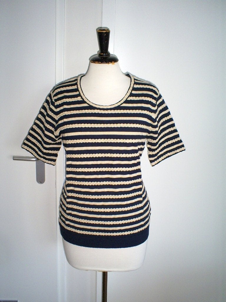 blauw LEO & UGO truitje met lurex mt. 38, Maat 38/40 (M), Leo & Ugo, Zo goed als nieuw, Verzenden