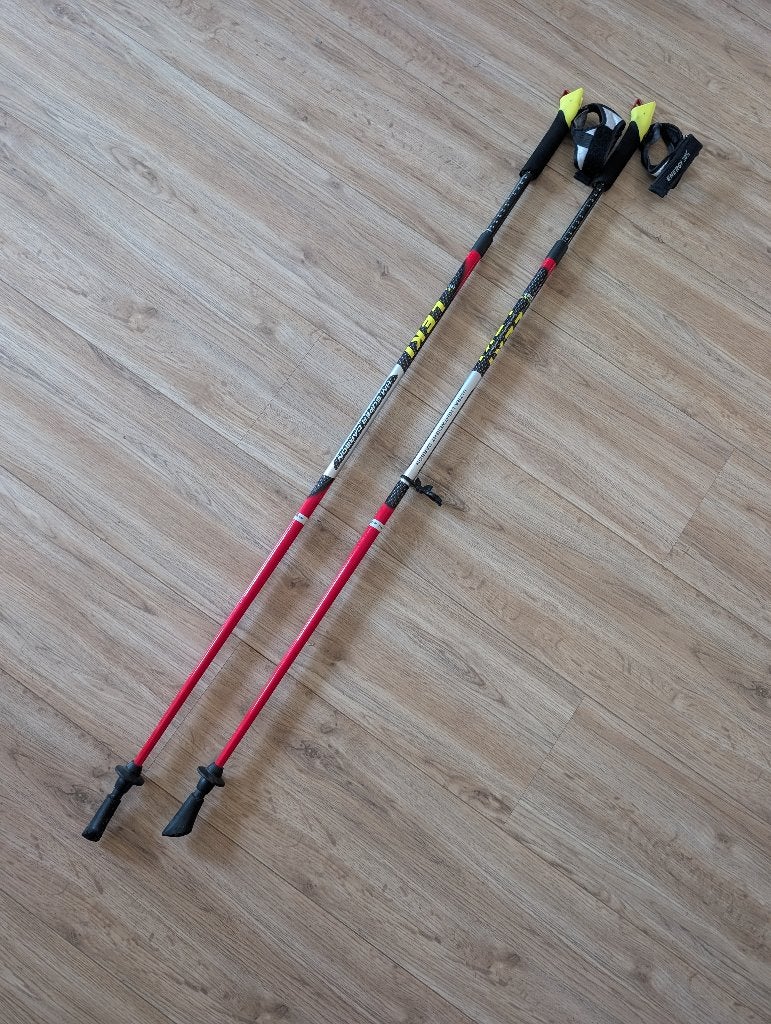 Leki HM Super Carbon Wandelstokken (105cm - 115cm), Ophalen, Zo goed als nieuw, Wandelstok