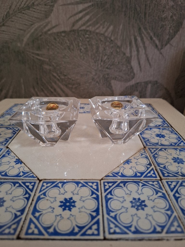 Royal Leerdam kristallen kandelaars, Antiek en Kunst, Ophalen of Verzenden
